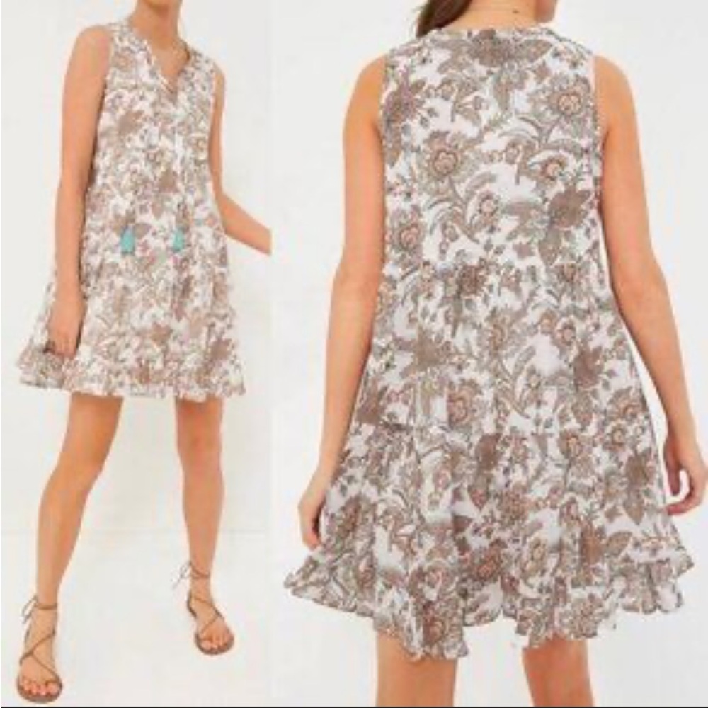 Tuckernuck Sand Chintz Mini Salty Paloma Dress Size L